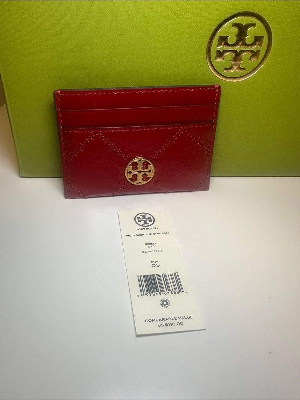 Tory Burch Red Willa Card Holder - Picture 3 of 4